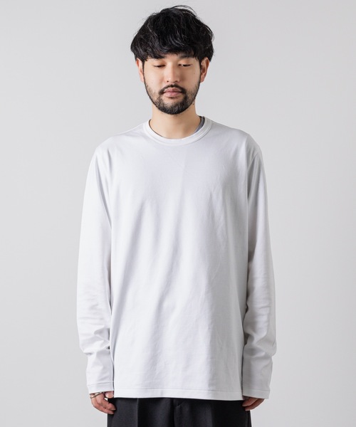 ATTACHMENT（アタッチメント）の「コットン  ダブルフェイス  L/S TEE  /  COTTON DOUBLE FACE L/S TEE（Tシャツ/カットソー・メンズ・ライトブルー/ダークグレー/ホワイト/ブラック・1/3/2）」の11枚目の写真