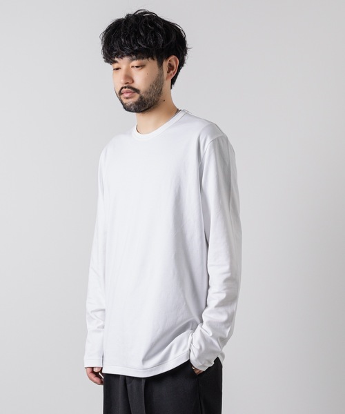 ATTACHMENT（アタッチメント）の「コットン  ダブルフェイス  L/S TEE  /  COTTON DOUBLE FACE L/S TEE（Tシャツ/カットソー・メンズ・ライトブルー/ダークグレー/ホワイト/ブラック・1/3/2）」の6枚目の写真