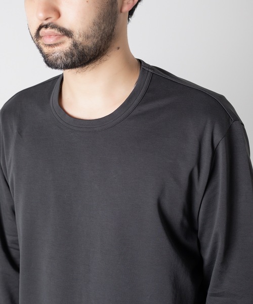 ATTACHMENT（アタッチメント）の「コットン  ダブルフェイス  L/S TEE  /  COTTON DOUBLE FACE L/S TEE（Tシャツ/カットソー・メンズ・ライトブルー/ダークグレー/ホワイト/ブラック・1/3/2）」の12枚目の写真