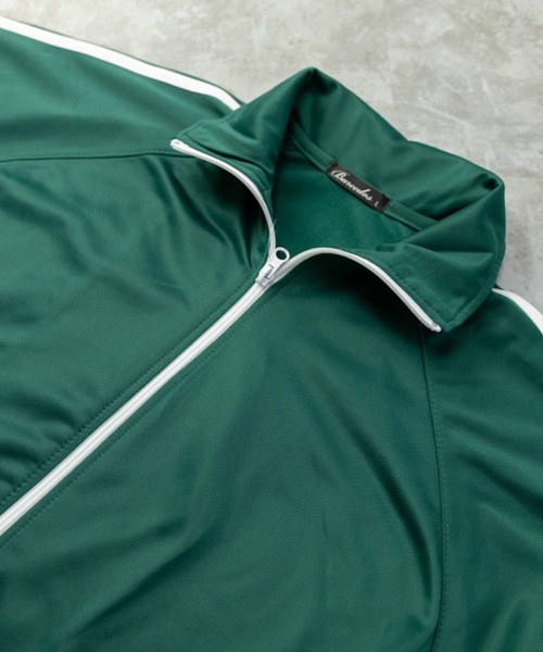 NYLAUS（ナイラス）の「裏トリコット サイドライン トラックスーツ ジャージ上下セット（スポーツグッズ・メンズ・ブラック/ブルー/レッド/グリーン・M/L/LL）」の5枚目の写真