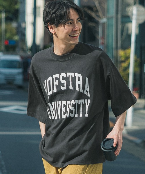 coca(coca)(コカ)の「メンズカレッジプリント半袖Tシャツ(Tシャツ/カットソー・メンズ・ブラック/ネイビー/ホワイト・M/L/XL)」の2枚目の写真