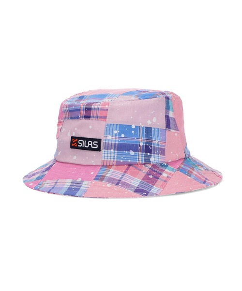 SILAS(サイラス)の「SPLASH PATCHWORK HAT(ハット・メンズ・ライトブルー/ピンク・ONE SIZE)」の2枚目の写真