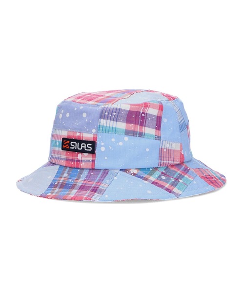 SILAS(サイラス)の「SPLASH PATCHWORK HAT(ハット・メンズ・ライトブルー/ピンク・ONE SIZE)」の1枚目の写真