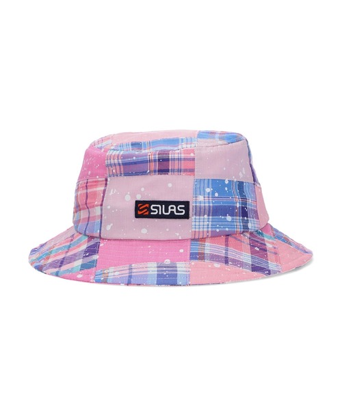 SILAS(サイラス)の「SPLASH PATCHWORK HAT(ハット・メンズ・ライトブルー/ピンク・ONE SIZE)」の4枚目の写真