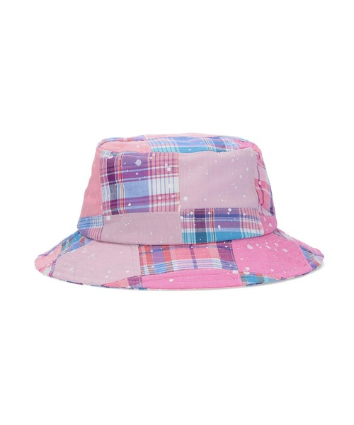 SILAS(サイラス)の「SPLASH PATCHWORK HAT(ハット・メンズ・ライトブルー/ピンク・ONE SIZE)」の6枚目の写真