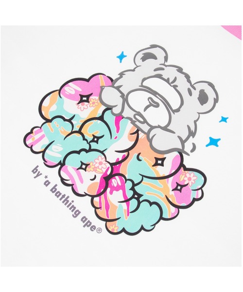 AAPE BY A BATHING APE(エーエイプバイアベイシングエイプ)の「AAPE THREE-QUARTER SLEEVE TEE(Tシャツ/カットソー・レディース・ホワイト/ネイビー・XX-SMALL/X-SMALL)」の6枚目の写真