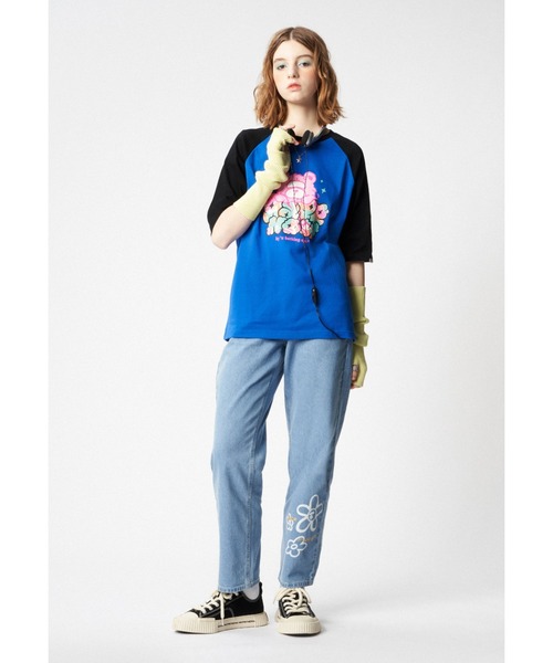 AAPE BY A BATHING APE(エーエイプバイアベイシングエイプ)の「AAPE THREE-QUARTER SLEEVE TEE(Tシャツ/カットソー・レディース・ホワイト/ネイビー・XX-SMALL/X-SMALL)」の4枚目の写真