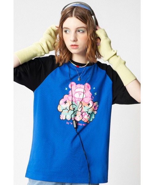 AAPE BY A BATHING APE(エーエイプバイアベイシングエイプ)の「AAPE THREE-QUARTER SLEEVE TEE(Tシャツ/カットソー・レディース・ホワイト/ネイビー・XX-SMALL/X-SMALL)」の3枚目の写真