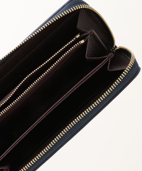 ⭐極美品⭐PORTER ブラック ラウンドジップ 長財布　中ピンク 大容量 長財布 ラウンドファスナー PUレザー 【 リップル柄