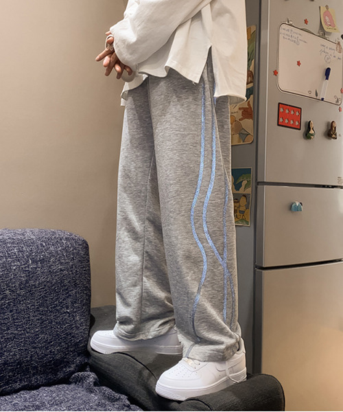 c.u.l（シーユーエル）の「ユニセックス 3ライン トラックパンツ culw409（その他パンツ・レディース・ブラック/グレー・L/M/XL）」の20枚目の写真