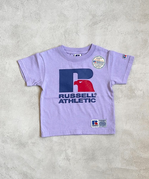 Russell Athletic（ラッセルアスレティック）の「【RUSSELL】プリントTee(100～150cm)（Tシャツ/カットソー・キッズ・チャコール/ラベンダー/マスタード/グリーン/ブラウン/ライトブルー/オフホワイト/杢グレー・100/110/120/130/140/150）」の7枚目の写真