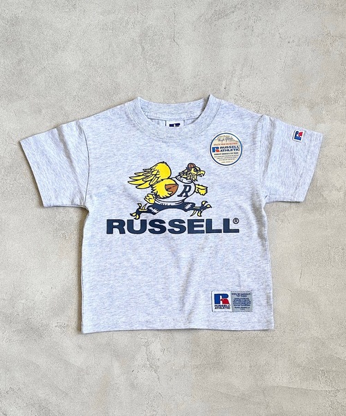 Russell Athletic（ラッセルアスレティック）の「【RUSSELL】プリントTee(100～150cm)（Tシャツ/カットソー・キッズ・チャコール/ラベンダー/マスタード/グリーン/ブラウン/ライトブルー/オフホワイト/杢グレー・100/110/120/130/140/150）」の3枚目の写真