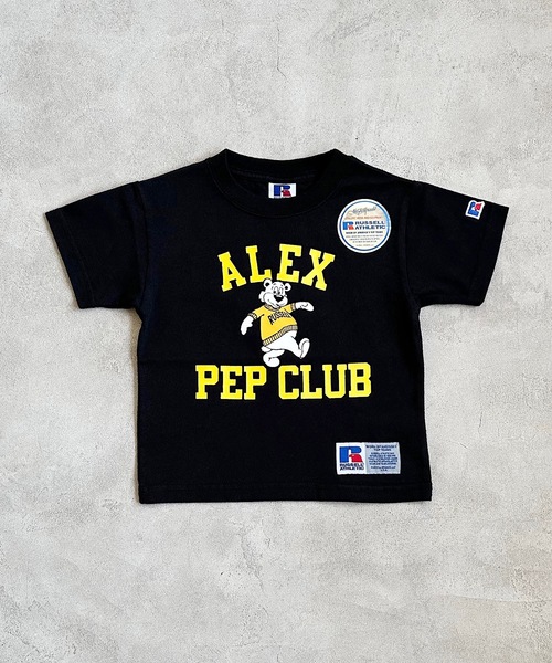 Russell Athletic（ラッセルアスレティック）の「【RUSSELL】プリントTee(100～150cm)（Tシャツ/カットソー・キッズ・チャコール/ラベンダー/マスタード/グリーン/ブラウン/ライトブルー/オフホワイト/杢グレー・100/110/120/130/140/150）」の4枚目の写真