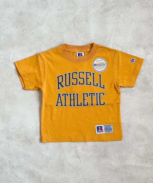 Russell Athletic（ラッセルアスレティック）の「【RUSSELL】プリントTee(100～150cm)（Tシャツ/カットソー・キッズ・チャコール/ラベンダー/マスタード/グリーン/ブラウン/ライトブルー/オフホワイト/杢グレー・100/110/120/130/140/150）」の8枚目の写真