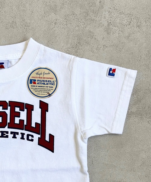Russell Athletic（ラッセルアスレティック）の「【RUSSELL】プリントTee(100～150cm)（Tシャツ/カットソー・キッズ・チャコール/ラベンダー/マスタード/グリーン/ブラウン/ライトブルー/オフホワイト/杢グレー・100/110/120/130/140/150）」の10枚目の写真