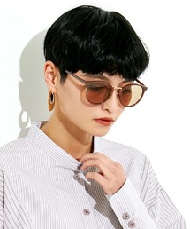 UVカットフロントメタルボストンサングラス