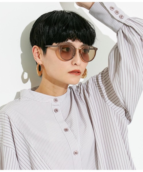 Settimissimo（セッティミッシモ）の「UVカットフロントメタルボストンサングラス（サングラス・レディース・ブラック/ブラウン・FREE）」の8枚目の写真