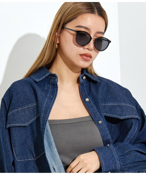 Settimissimo（セッティミッシモ）の「UVカットフロントメタルボストンサングラス（サングラス・レディース・ブラック/ブラウン・FREE）」の7枚目の写真