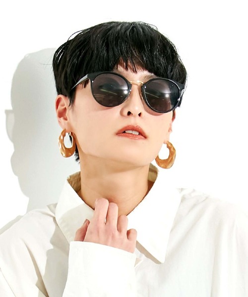 Settimissimo（セッティミッシモ）の「UVカットフロントメタルボストンサングラス（サングラス・レディース・ブラック/ブラウン・FREE）」の14枚目の写真