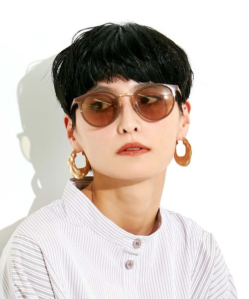 Settimissimo（セッティミッシモ）の「UVカットフロントメタルボストンサングラス（サングラス・レディース・ブラック/ブラウン・FREE）」の6枚目の写真