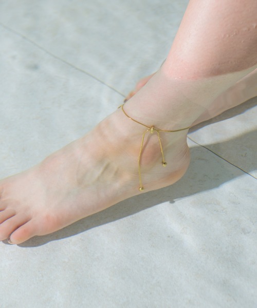 muku（ムク）の「金属アレルギー対応 ロープチェーンアンクレット/サージカルステンレス/316L（アンクレット・レディース・ゴールド・FREE）」の3枚目の写真