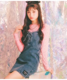 ANAP GｉRL（アナップガール）の「ストレッチデニムキャミワンピ-ス（ワンピース・キッズ）」