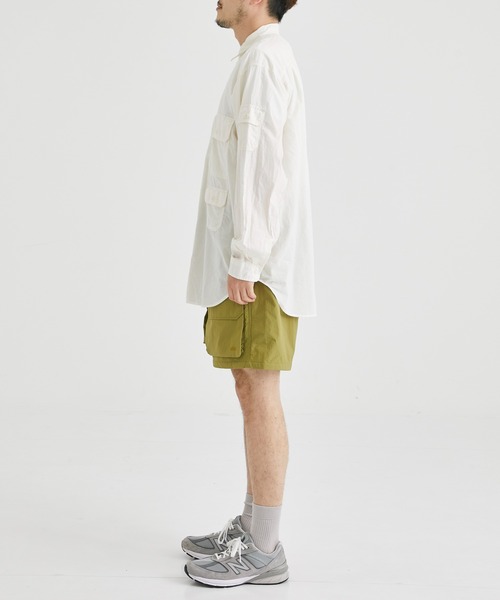 THE NORTH FACE PURPLE LABEL（ザ ノースフェイス パープルレーベル）の「【THE NORTH FACE PURPLE LABEL/ザノースフェイスパープルレーベル】Field L/S Shirt/フィールドL/Sシャツ（シャツ/ブラウス・メンズ・グリーン/ホワイト・2/3）」の19枚目の写真