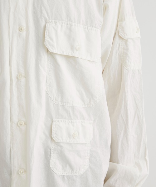 THE NORTH FACE PURPLE LABEL（ザ ノースフェイス パープルレーベル）の「【THE NORTH FACE PURPLE LABEL/ザノースフェイスパープルレーベル】Field L/S Shirt/フィールドL/Sシャツ（シャツ/ブラウス・メンズ・グリーン/ホワイト・2/3）」の10枚目の写真