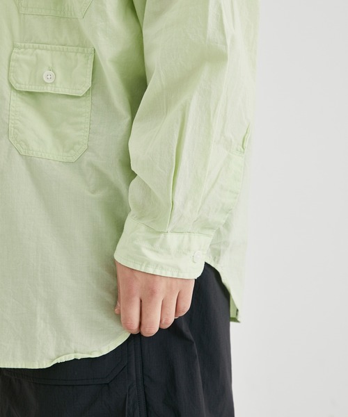 THE NORTH FACE PURPLE LABEL（ザ ノースフェイス パープルレーベル）の「【THE NORTH FACE PURPLE LABEL/ザノースフェイスパープルレーベル】Field L/S Shirt/フィールドL/Sシャツ（シャツ/ブラウス・メンズ・グリーン/ホワイト・2/3）」の18枚目の写真