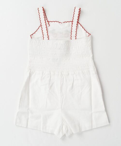 POLO RALPH LAUREN CHILDRENSWEAR（ポロ ラルフ ローレン チルドレンズウェア）の「ストロベリー リネンコットン ロンパース（サロペット/オーバーオール・キッズ・ホワイト・10/16/7）」の2枚目の写真