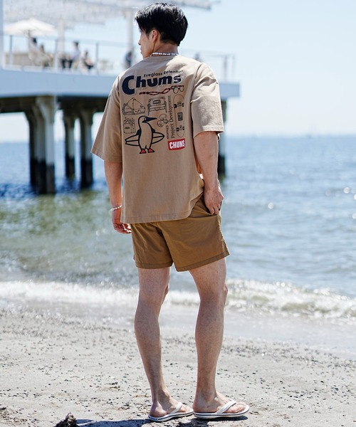 CHUMS（チャムス）の「【ムラサキスポーツ別注】CHUMS/チャムス ヘビーウエイト オーバーサイズ バックプリントTシャツ/クルーネック コットンT CH01-2247（Tシャツ/カットソー・メンズ・ベージュ/ホワイト/ブラック・M/S/L/XL）」の22枚目の写真