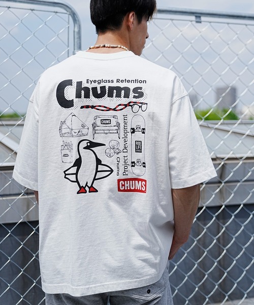 CHUMS（チャムス）の「【ムラサキスポーツ別注】CHUMS/チャムス ヘビーウエイト オーバーサイズ バックプリントTシャツ/クルーネック コットンT CH01-2247（Tシャツ/カットソー・メンズ・ベージュ/ホワイト/ブラック・M/S/L/XL）」の6枚目の写真