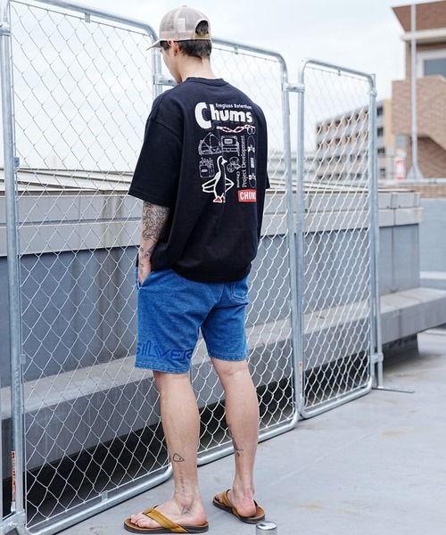 CHUMS（チャムス）の「【ムラサキスポーツ別注】CHUMS/チャムス ヘビーウエイト オーバーサイズ バックプリントTシャツ/クルーネック コットンT CH01-2247（Tシャツ/カットソー・メンズ・ベージュ/ホワイト/ブラック・M/S/L/XL）」の14枚目の写真