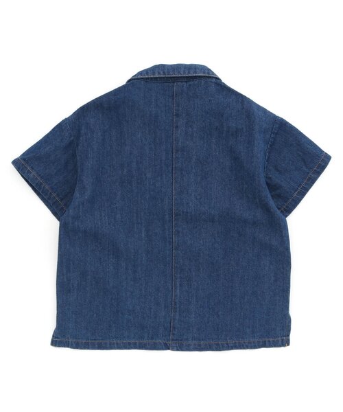 BREEZE(ブリーズ)の「3柄オープンカラーシャツ(シャツ/ブラウス・キッズ・レインボー/キナリ/インディゴブルー・120/110/140/90/130/100/80)」の5枚目の写真