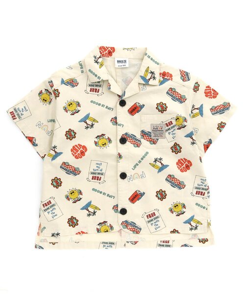 BREEZE(ブリーズ)の「3柄オープンカラーシャツ(シャツ/ブラウス・キッズ・レインボー/キナリ/インディゴブルー・120/110/140/90/130/100/80)」の21枚目の写真