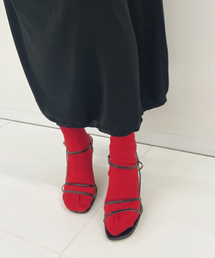 【BRESCIANI/ブレッシアーニ】コットンリブ ニーハイソックス