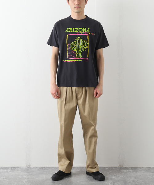 WESTOVERALLS（ウエストオーバーオールズ）の「【WESTOVERALLS / ウェストオーバーオールズ】ARIZONA NEON T（Tシャツ/カットソー・メンズ・ブラック・LARGE）」の2枚目の写真