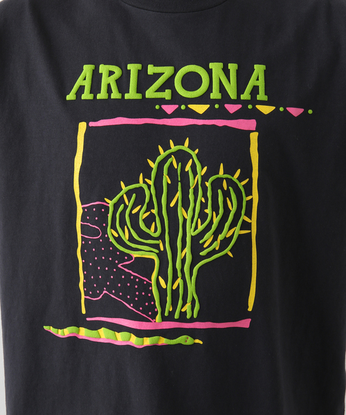 WESTOVERALLS（ウエストオーバーオールズ）の「【WESTOVERALLS / ウェストオーバーオールズ】ARIZONA NEON T（Tシャツ/カットソー・メンズ・ブラック・LARGE）」の3枚目の写真