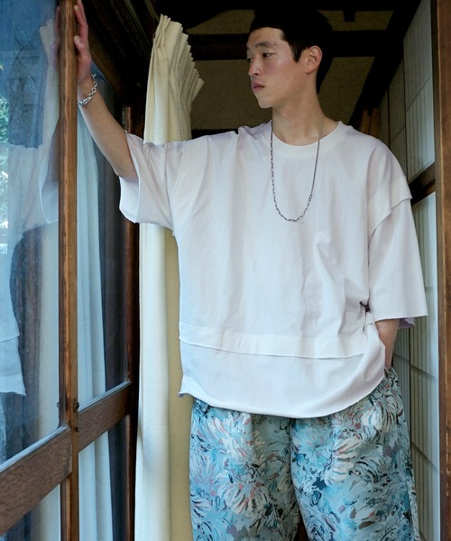 セール】オーバーサイズ カットオフ ショートスリーブ カットソー（T  