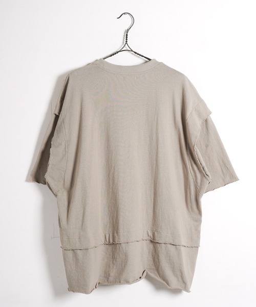 Air Tokyo(エアートウキョー)の「オーバーサイズ カットオフ ショートスリーブ カットソー(Tシャツ/カットソー・メンズ・オフホワイト/グレイッシュベージュ/ブラック・MEDIUM/LARGE)」の15枚目の写真