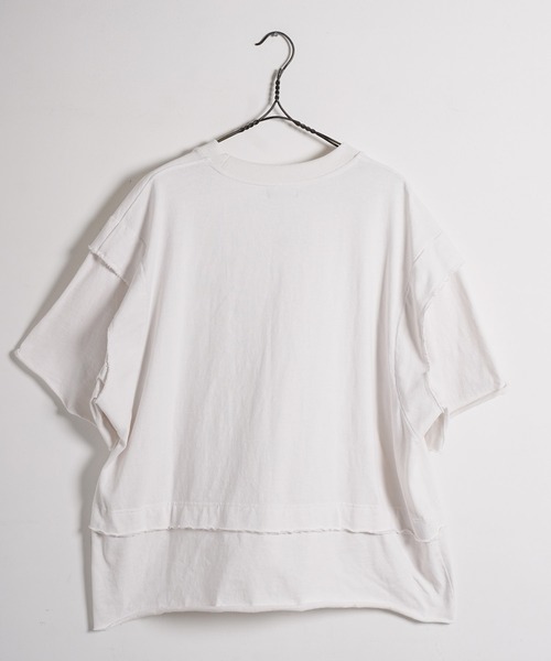 Air Tokyo(エアートウキョー)の「オーバーサイズ カットオフ ショートスリーブ カットソー(Tシャツ/カットソー・メンズ・オフホワイト/グレイッシュベージュ/ブラック・MEDIUM/LARGE)」の17枚目の写真