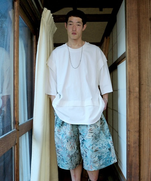 Air Tokyo(エアートウキョー)の「オーバーサイズ カットオフ ショートスリーブ カットソー(Tシャツ/カットソー・メンズ・オフホワイト/グレイッシュベージュ/ブラック・MEDIUM/LARGE)」の21枚目の写真