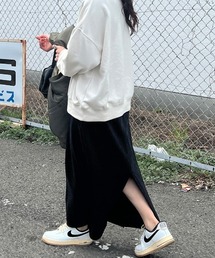 ISOOK | バックスリットスウェットスカート(chiica select) / ロングスカート スリットスカート 大人カジュアル(スカート)