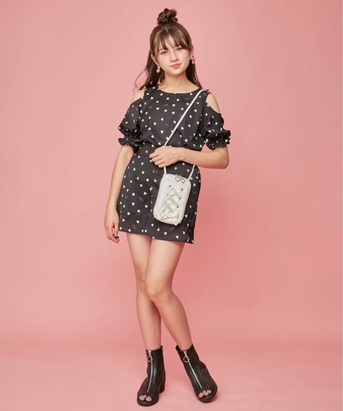 JENNI（ジェニィ）の「レースアップマルチショルダー（ショルダーバッグ・キッズ・ブラック/サックスブルー/オフホワイト・F）」の8枚目の写真