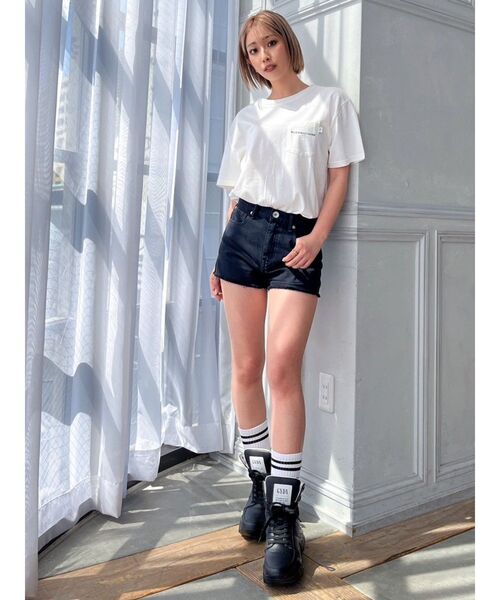 GYDA（ジェイダ）の「【WEB限定】PAPARAZZI BUNNY ロゴTシャツ（Tシャツ/カットソー・レディース・ブラック/オフホワイト/オレンジ・FREE）」の20枚目の写真