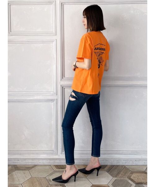 GYDA（ジェイダ）の「【WEB限定】PAPARAZZI BUNNY ロゴTシャツ（Tシャツ/カットソー・レディース・ブラック/オフホワイト/オレンジ・FREE）」の18枚目の写真