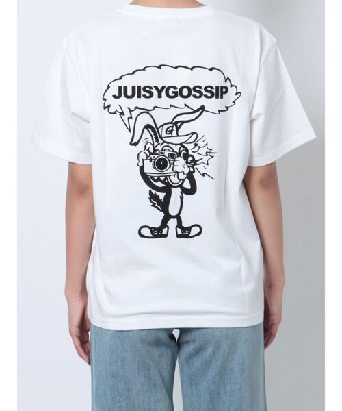 GYDA（ジェイダ）の「【WEB限定】PAPARAZZI BUNNY ロゴTシャツ（Tシャツ/カットソー・レディース・ブラック/オフホワイト/オレンジ・FREE）」の22枚目の写真