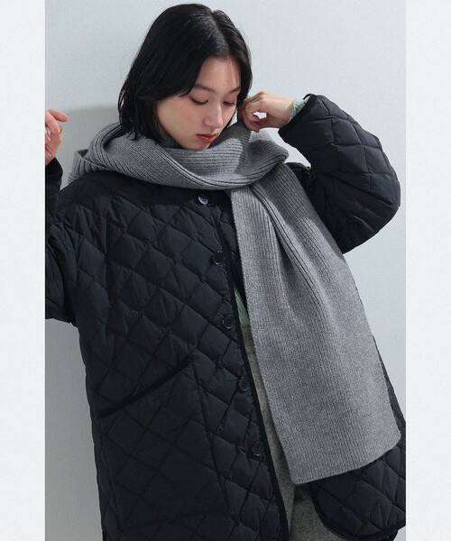 Ray BEAMS（レイビームス）の「Ray BEAMS / フード リブ マフラー（マフラー・レディース・ブラック/グレー・ONE SIZE）」の12枚目の写真