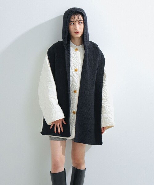 Ray BEAMS（レイビームス）の「Ray BEAMS / フード リブ マフラー（マフラー・レディース・ブラック/グレー・ONE SIZE）」の20枚目の写真