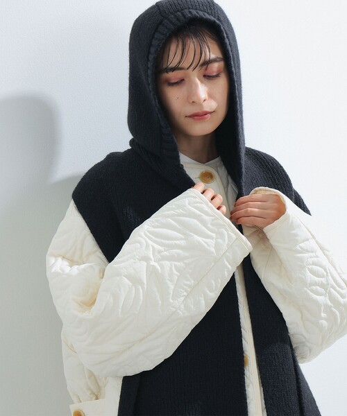 Ray BEAMS（レイビームス）の「Ray BEAMS / フード リブ マフラー（マフラー・レディース・ブラック/グレー・ONE SIZE）」の21枚目の写真